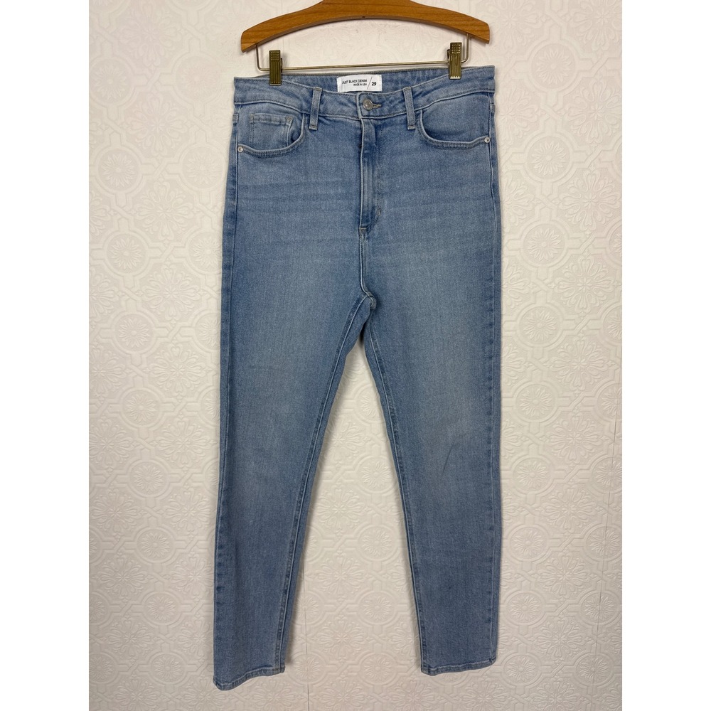 Just Black Denim The Vinyl Skinny Jeans Light Wash Blue BP395J Size‎ 29 Made USA